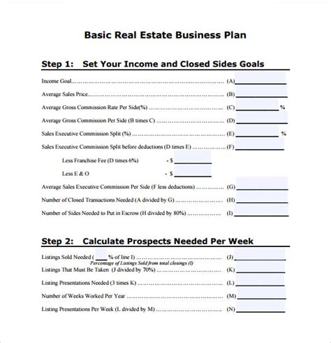 FREE 17+ Real Estate Business Plan Templates in Google Docs | MS Word